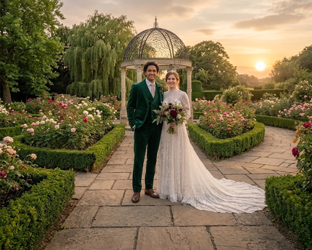 Wedding & Portrait Editing – After example: Wedding Scene Object Removal & Sky