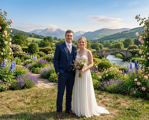 Wedding & Portrait Editing – After example: Full Background Replacement