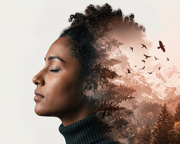After: AI Double Exposure Effect