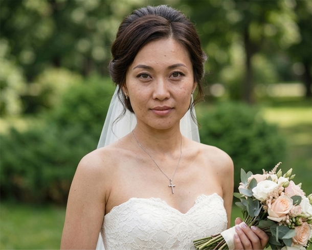 Wedding & Portrait Editing – before example: Bride & Groom Portrait Retouching