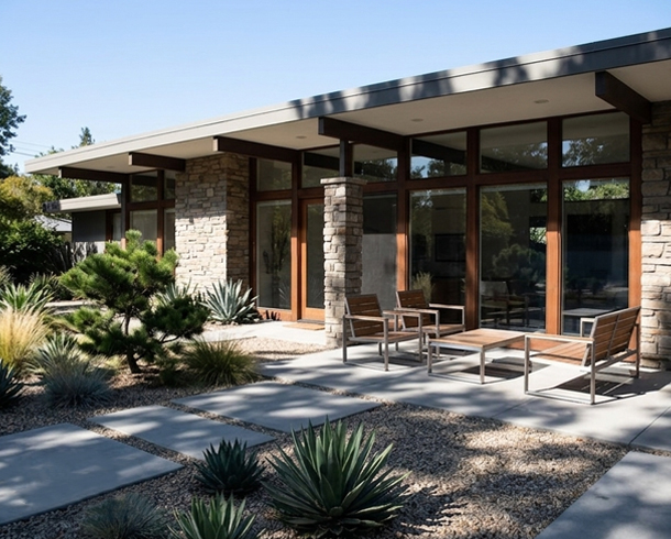 Real Estate Photo Editing – before example: Exterior Color & Landscape Enhancement