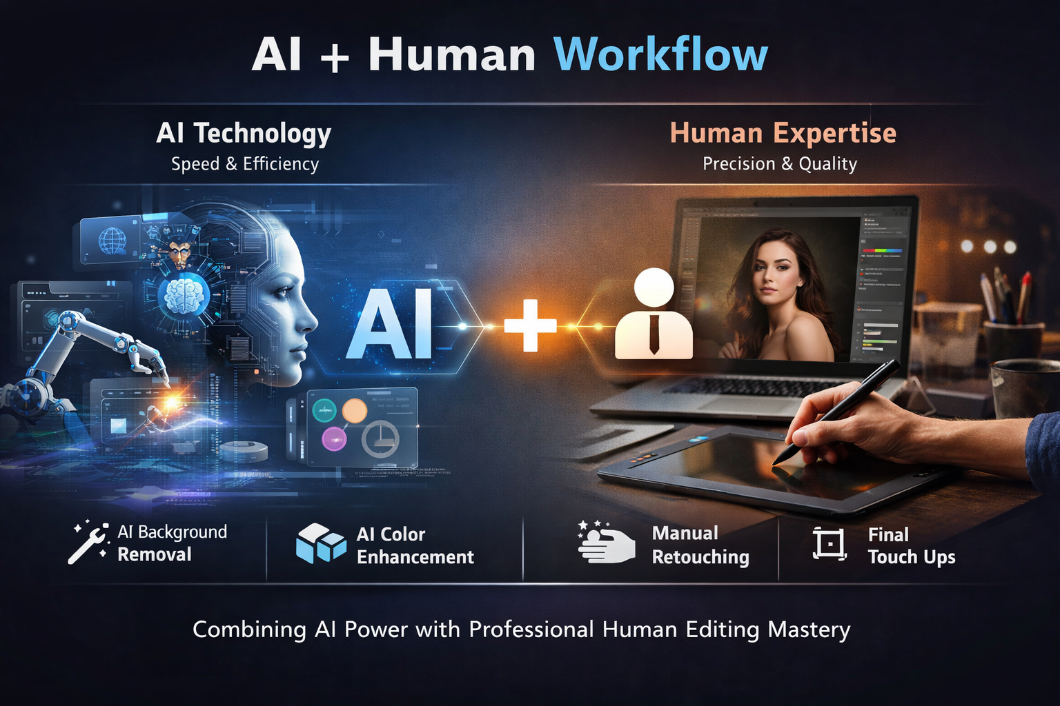 AI and Human Photo Editing Workflow
